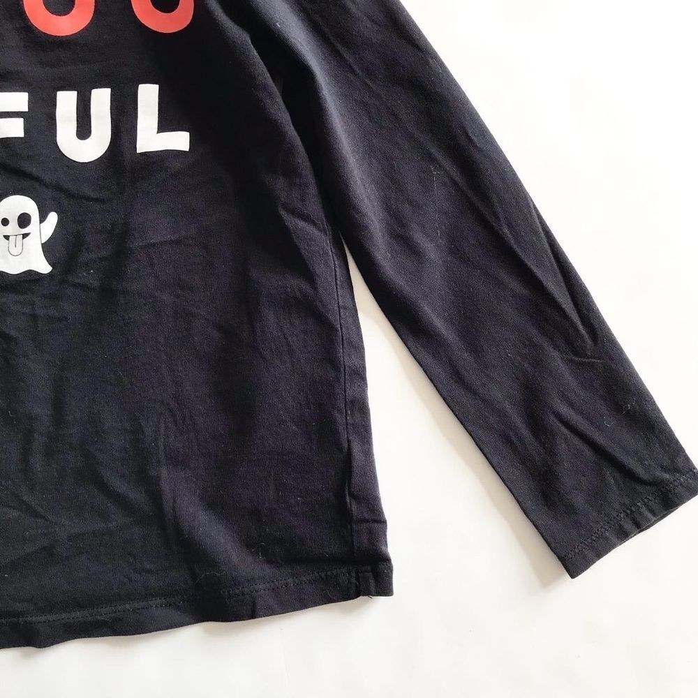 OshKosh Girls Halloween BOOOTIFUL Ghost Black Long Sleeve Shirt Size 7 - Picture 4 of 6